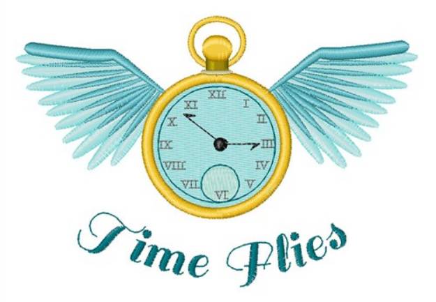 Picture of Time Flies Machine Embroidery Design