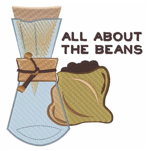Coffee Beans Machine Embroidery Design