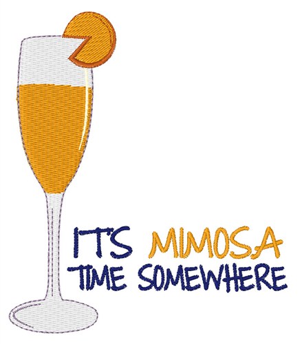 Mimosa Time Machine Embroidery Design