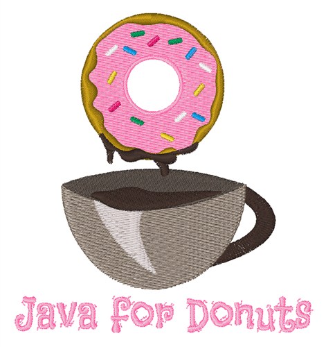 Java For Donuts Machine Embroidery Design