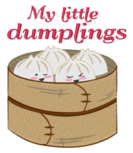My Little Dumplings Machine Embroidery Design
