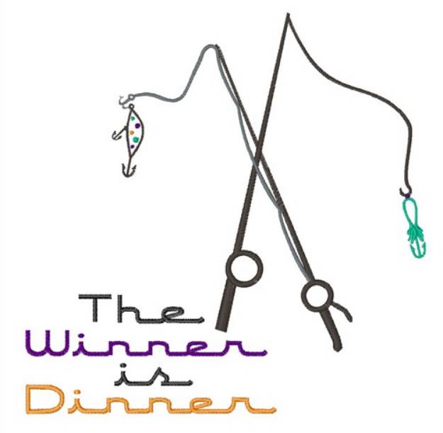 Picture of Winner Is Dinner Machine Embroidery Design