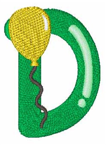 Party Balloon D Machine Embroidery Design