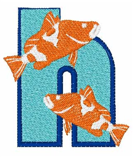 Double Fish h Machine Embroidery Design