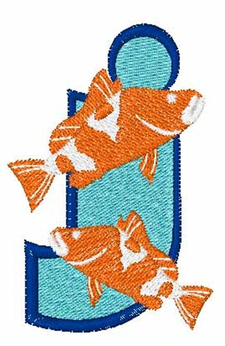 Double Fish j Machine Embroidery Design