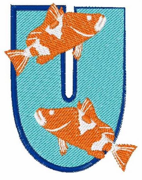 Picture of Double Fish U Machine Embroidery Design