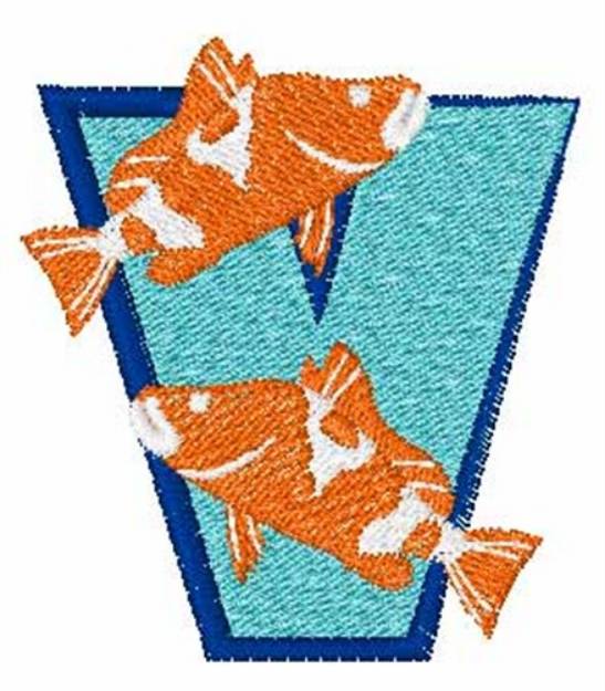 Picture of Double Fish v Machine Embroidery Design