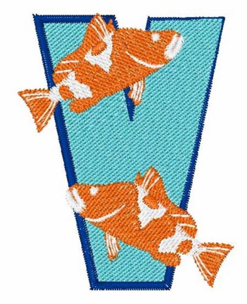 Picture of Double Fish V Machine Embroidery Design