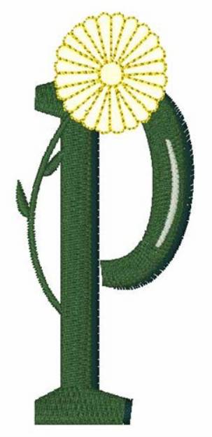 Picture of Yellow Flower P Machine Embroidery Design
