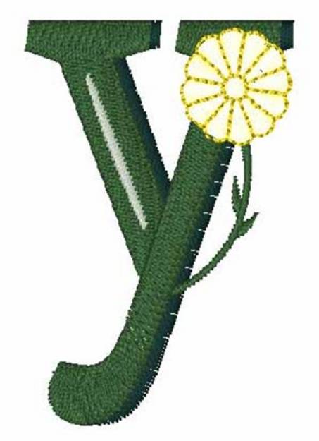 Picture of Yellow Flower y Machine Embroidery Design