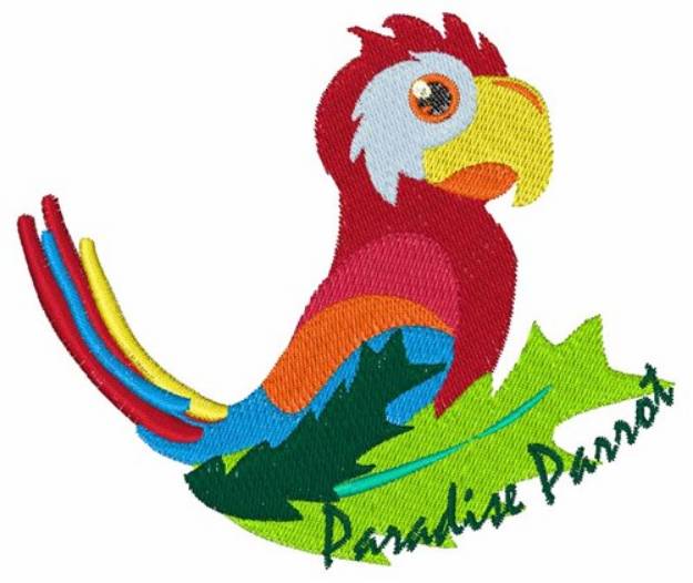 Picture of Paradise Parrot Machine Embroidery Design