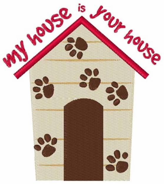 Picture of My House Your House Machine Embroidery Design