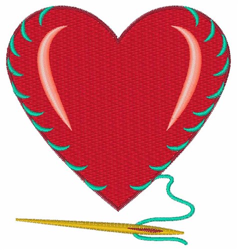 Sewing Heart Machine Embroidery Design