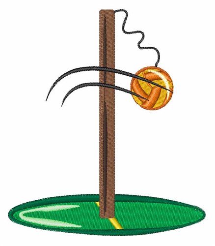 Tetherball Machine Embroidery Design