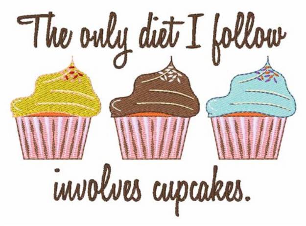 Picture of Cupcake Diet Machine Embroidery Design