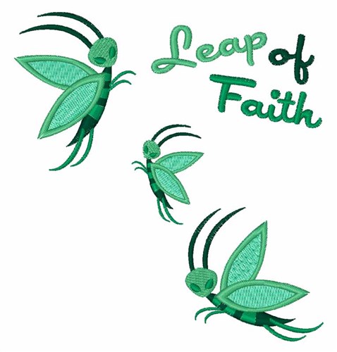 Leap of Faith Machine Embroidery Design