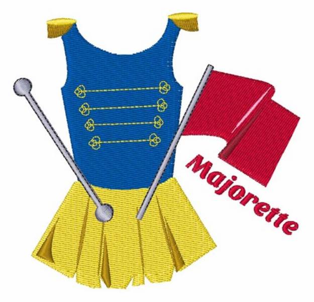 Picture of Majorette Machine Embroidery Design