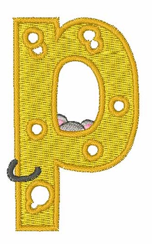 Mouse Cheese p Machine Embroidery Design