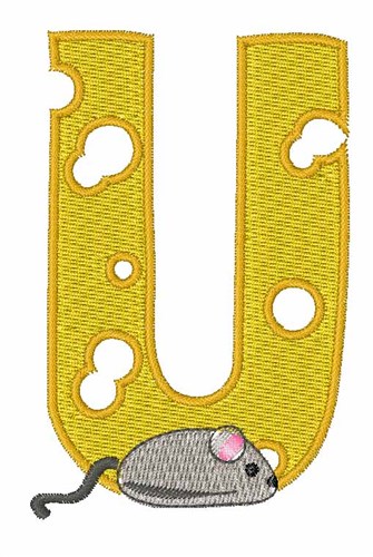 Mouse Cheese U Machine Embroidery Design