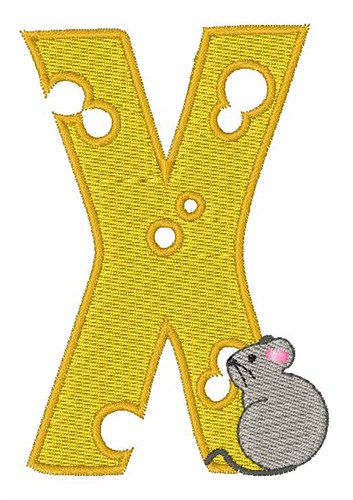 Mouse Cheese X Machine Embroidery Design