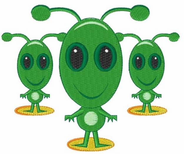 Picture of Space Aliens Machine Embroidery Design