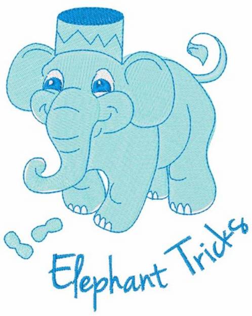 Picture of Elephant Tricks Machine Embroidery Design