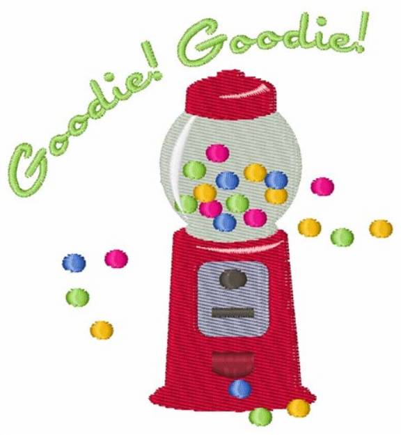 Picture of Goodie! Gum Machine Embroidery Design