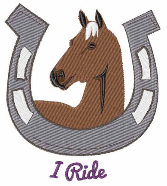 Picture of I Ride Machine Embroidery Design