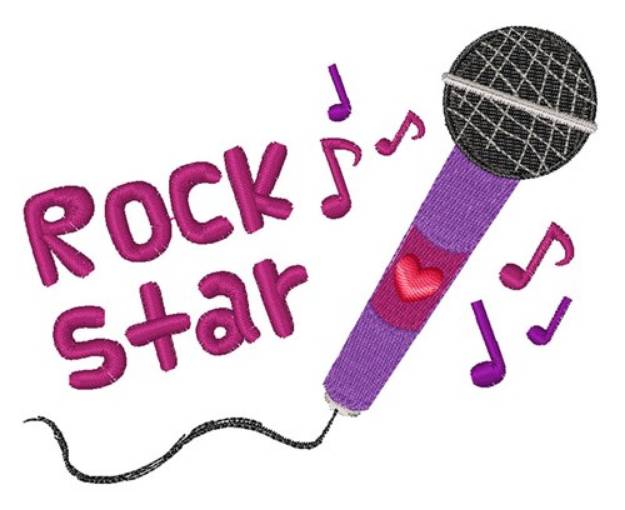 Picture of Rock Star Machine Embroidery Design