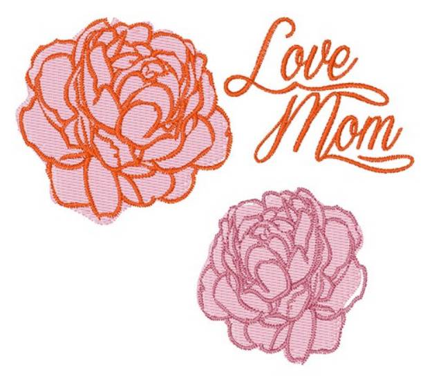 Picture of Love Mom Machine Embroidery Design