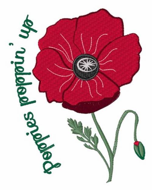 Picture of Poppies Flower Machine Embroidery Design