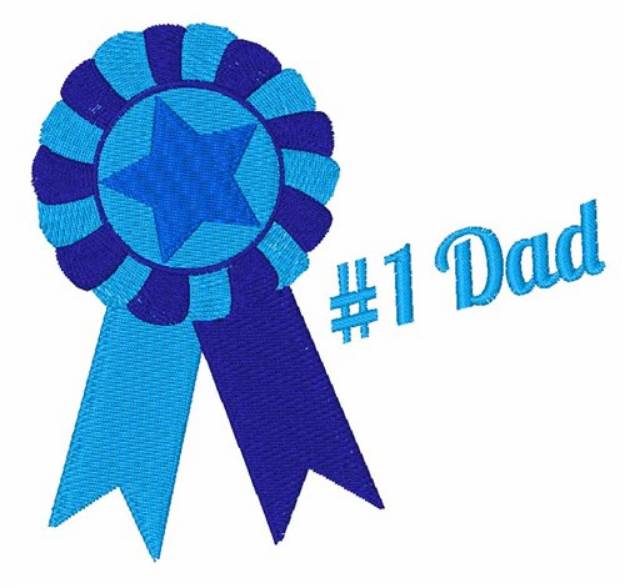 Picture of #1 Dad Machine Embroidery Design