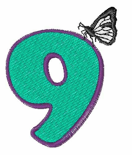 Butterfly-Font 9 Machine Embroidery Design