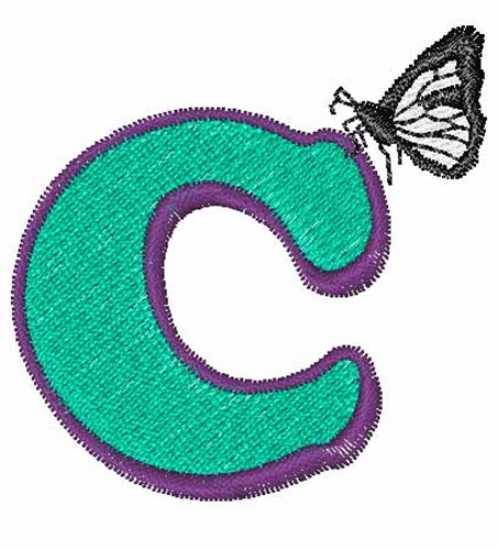 Butterfly-Font C Machine Embroidery Design