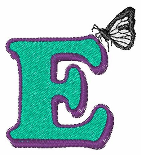 Butterfly-Font E Machine Embroidery Design