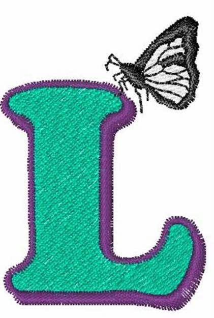 Picture of Butterfly-Font L Machine Embroidery Design