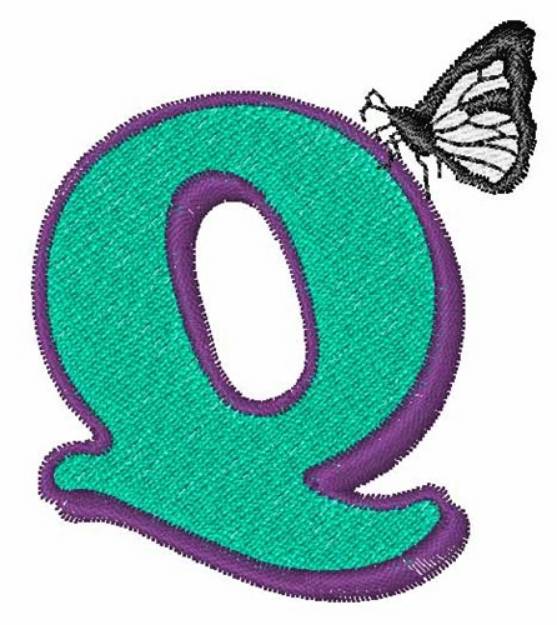 Picture of Butterfly-Font Q Machine Embroidery Design