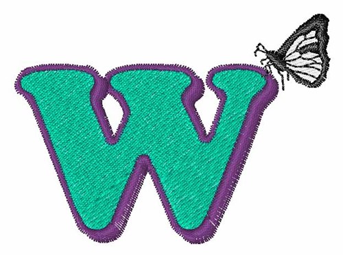 Butterfly-Font W Machine Embroidery Design