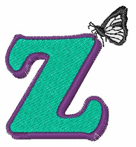 Butterfly-Font Z Machine Embroidery Design