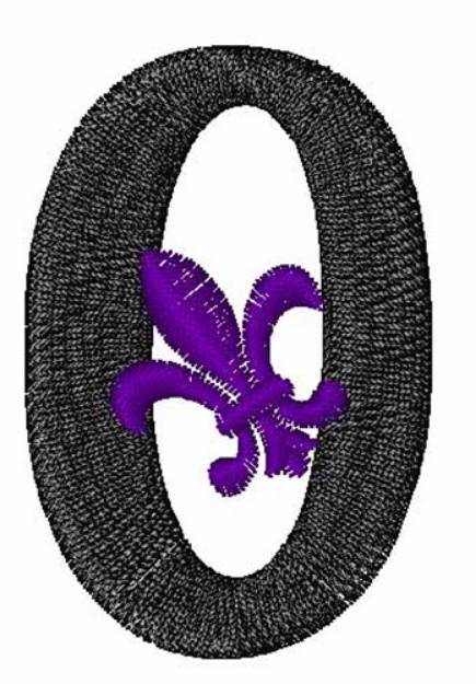 Picture of Fleur-De-Lis-Font 0 Machine Embroidery Design