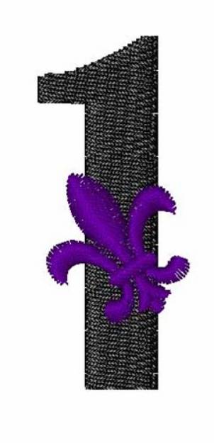 Picture of Fleur-De-Lis-Font 1 Machine Embroidery Design