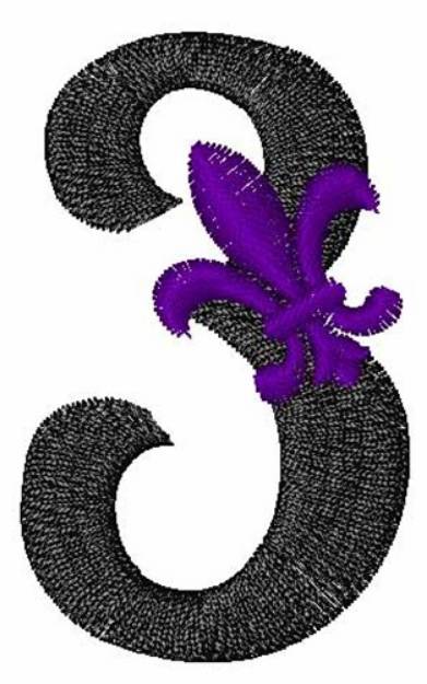 Picture of Fleur-De-Lis-Font 3 Machine Embroidery Design