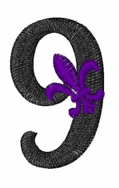 Picture of Fleur-De-Lis-Font 9 Machine Embroidery Design