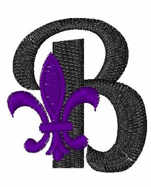 Picture of Fleur-De-Lis-Font B Machine Embroidery Design