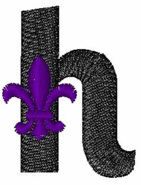 Picture of Fleur-De-Lis-Font h Machine Embroidery Design