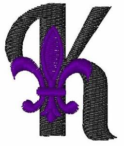 Picture of Fleur-De-Lis-Font K Machine Embroidery Design