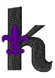 Picture of Fleur-De-Lis-Font k Machine Embroidery Design