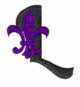 Picture of Fleur-De-Lis-Font L Machine Embroidery Design