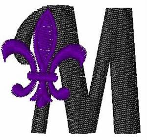 Picture of Fleur-De-Lis-Font M Machine Embroidery Design