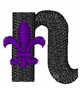 Picture of Fleur-De-Lis-Font n Machine Embroidery Design